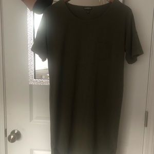 Express Olive Green Casual Dress